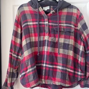 American Eagle Plaid Hoodie